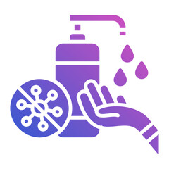 Hand Sanitizer Cleaning Protection flat gradient icon. Can be used for digital product, presentation, print design and more.