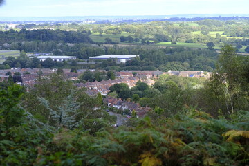 Fototapeta na wymiar view over birmingham west mislands england uk from lickey hills country park