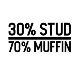 30 percent stud, 70 percent muffin inspirational quotes, motivational positive quotes, silhouette arts lettering design
