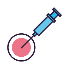 medical syringe and ovum