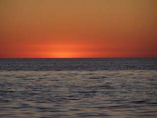 sunset over the sea