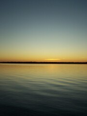 sunset over the lake