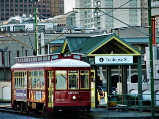 Plakat tram in the city of New Orleans