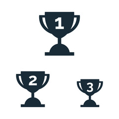 Trophy Icon Design Template Elements