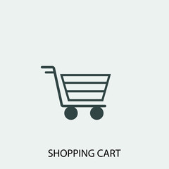 Shopping_cart vector icon illustration sign