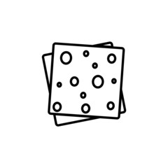 Cheese line icon, vector outline logo isolated on white background