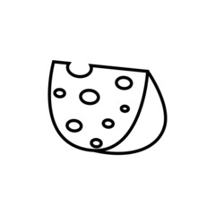Cheese line icon, vector outline logo isolated on white background
