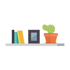 bookshelf,plant in a pot,office decoration accessories