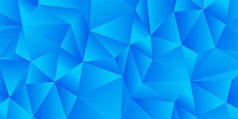 Abstract turquoise background with crystals, triangles. Creative geometric illustration in Origami style with gradient. Completely new template for your banner. Modern Polygonal Background. Dessign.