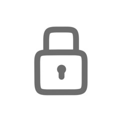 key line icon vector.  security symbol on a white background.