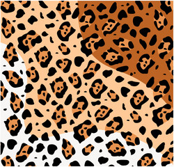Illustration texture of jaguar (leopard) in vector