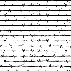 Seamless striped pattern from drawn barbed wire