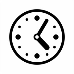 Clock icon. Vector and glyph