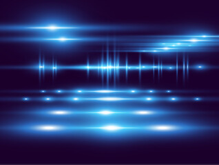 Light blue vector special effect. Glowing beautiful bright lines on a dark background.