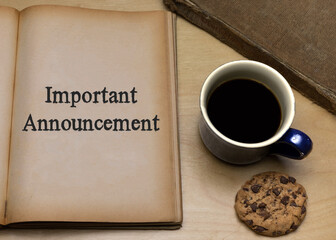 Important Announcement