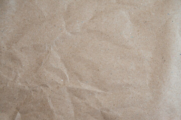 Crumpled wrinkled wrapping paper with abstract texture. Empty blank