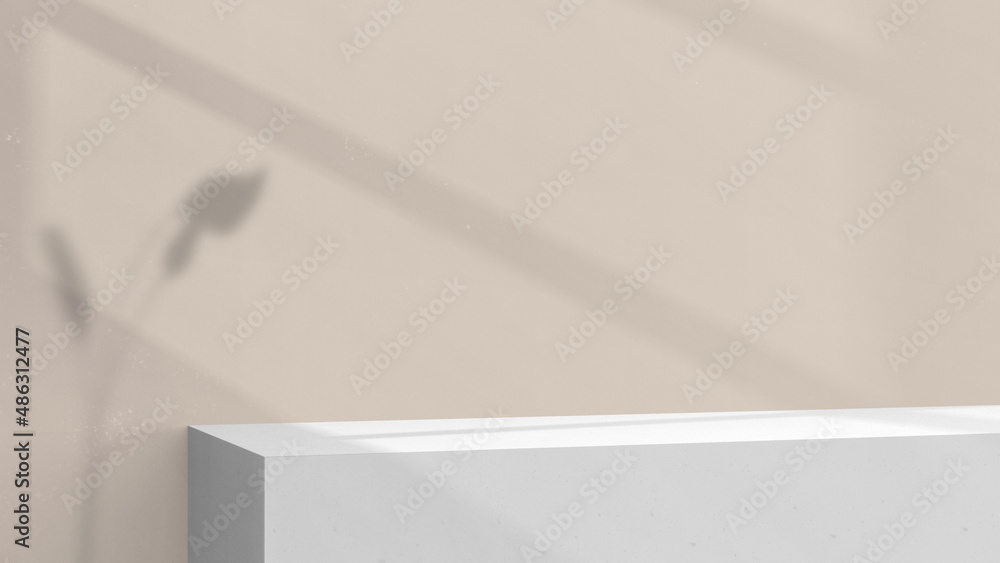 Fototapete 
Product background using 3D rendering and geometry. background for products mockup
 presentation. 3d rendering illustration.