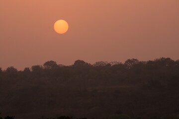 sunset over the jungles