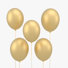 Colorful balloons flying for Birthday party and celebrations . 3D render for birthday, party, banners.