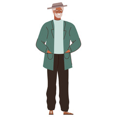 man wears fashionable clothes