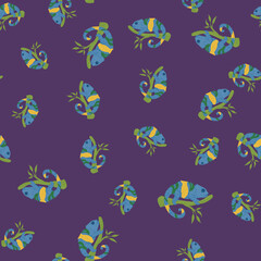 Fototapeta na wymiar Chameleon seamless pattern. Background of tropical lizard.