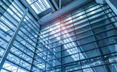 Obraz na płótnie Canvas Architecture details Modern Building Glass facade Business