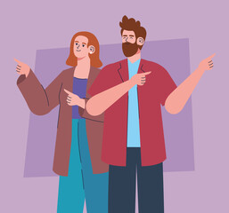 Fototapeta premium people pointing with their hands