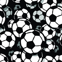 Soccer ball football seamless pattern design vector illustration