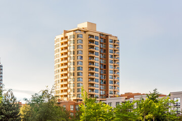 Fragment of a house or apartment building with nice window.