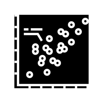 scatter plots glyph icon vector. scatter plots sign. isolated contour symbol black illustration