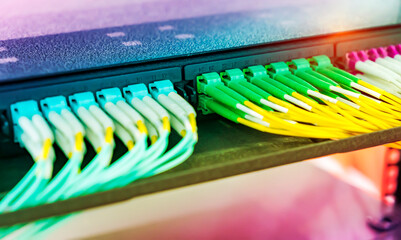 Fiber optic cable connect to communication Distribution point