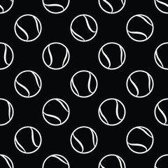 Tennis ball seamless pattern vector digital paper design. Ideal for wallpaper, cover, wrapping paper, packaging, textile design and any kind of decoration.