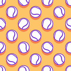 Tennis ball seamless pattern design vector illustration
