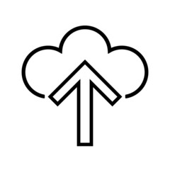 modern Upload vector icon. Modern cloud storage symbol, simple flat vector illustration for web site or mobile app