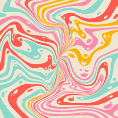 Abstract psychedelic groovy background.
