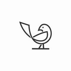 bird line vector logo design