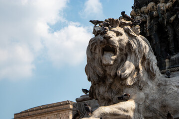 lion statue in Milan