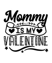 Happy Valentine's Day T-Shirt, Valentines Day SVG Bundle, Valentine's Day Shirt, Love Shirt, Happy Valentine Shirt Print Template, Heart Sign Vector, Cute Heart Vector, Typography Shirt Design