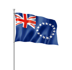 Cook Islands flag isolated on white