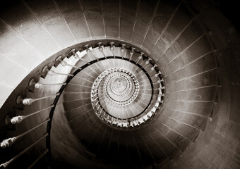 Stairs in Whale lighthouse - Phare des baleines - Re island