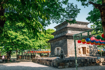 Bunhwangsa temple stone tower in Gyeongju, Korea