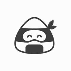 ninja restaurant onigiri logo design