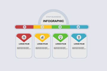 Step business infographics 4 options 