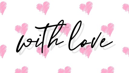 Valentine's day gift cart with with love text. Love related items. Home decoration printable.