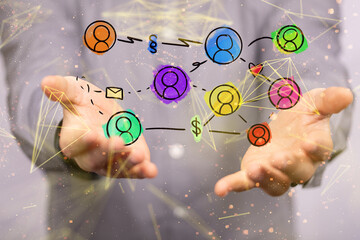 people network structure HR - Human resources management and recruitment