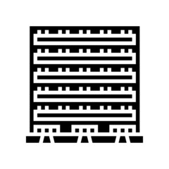 apartment house glyph icon vector. apartment house sign. isolated contour symbol black illustration