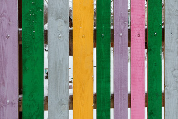 colorful painted wooden fence background