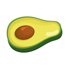 half avocado with seed