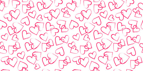 Vector drawing of funny hearts for decoration on holiday cards and backgrounds