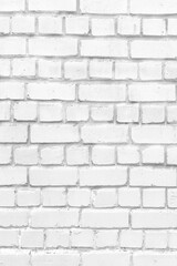 White brick wall. Grunge old brick room textured background for wallpaper and graphic web design. Surface of gray brick wall horizontal. Cement texture for pattern and backdrop.